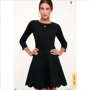 Cumulonimbus Clouds Black Skater Dress
